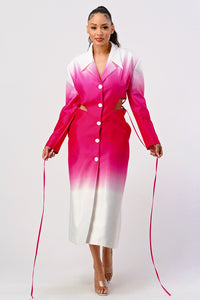 Bold and Beautiful: Ombre Trench Dress - ATHINA