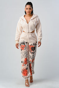 Edgy Street Art Jogger Set - REVE DORES