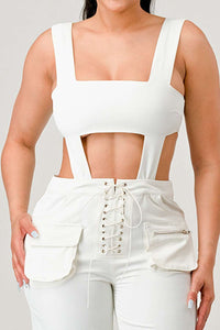 Athina classic white cut out matching set - ATHINA