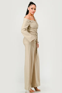 Savannah Elegance Trench Jumpsuit - Rêve Dorés