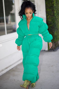 Green Puffy Set - ATHINA
