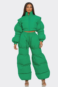 Green Puffy Set - ATHINA