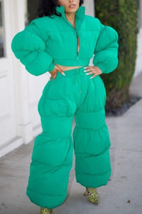 Green Puffy Set - ATHINA