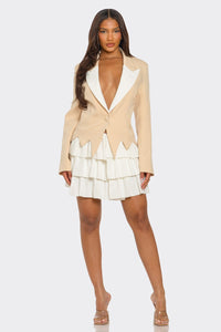 Two-Tone Blazer Dress - REVE DORES