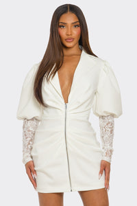 Power Poise Zip-Up Blazer Dress/ RESTOCK 04.25.25 - REVE DORES