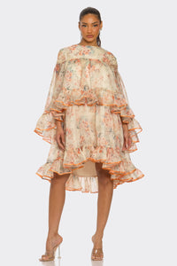 Enchanted Garden Ruffle Layered Dress - REVE DORES