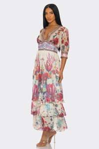 Flora Poeme Tiered Maxi